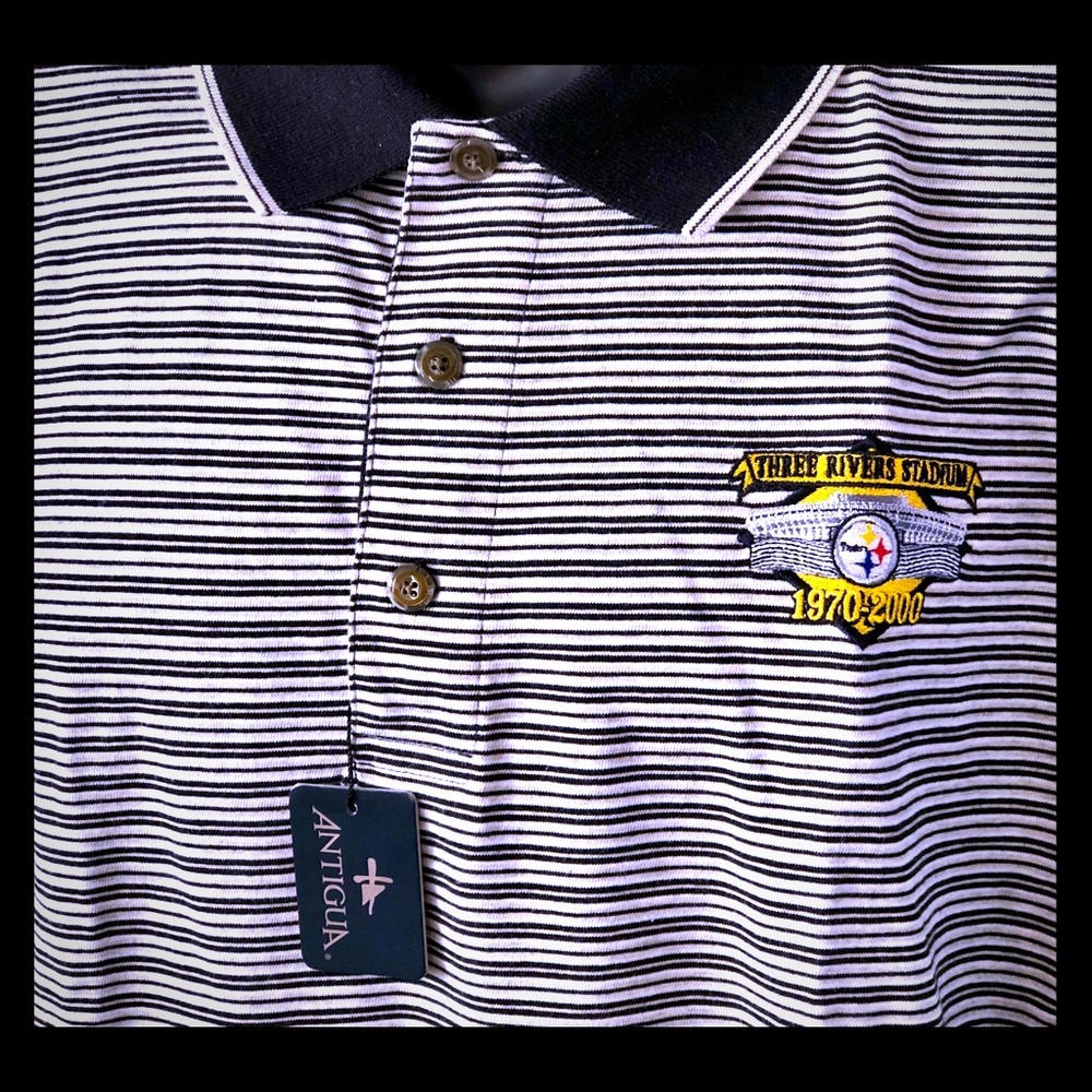 NWT Vintage Pittsburgh Steelers Three Rivers Stadium Polo